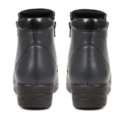 Leather Boots - Navy