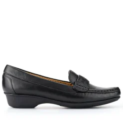 Leather Breathable Loafers - Black