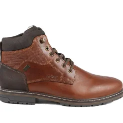 Leather Casual Lace-Up Boots - Tan