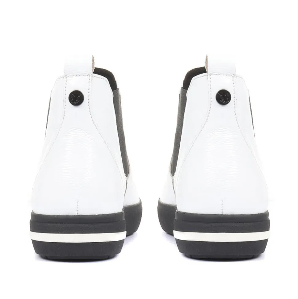 Leather Chelsea Boots - White