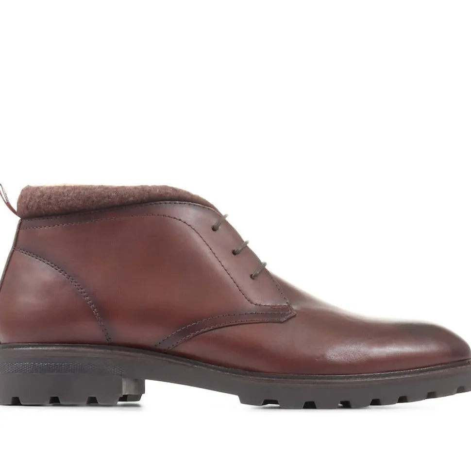 Leather Chukka Boots - Dark Brown
