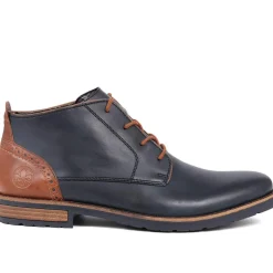 Leather Chukka Boots - Navy