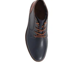 Leather Chukka Boots - Navy