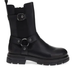 Leather Chunky Ankle Boots - Black