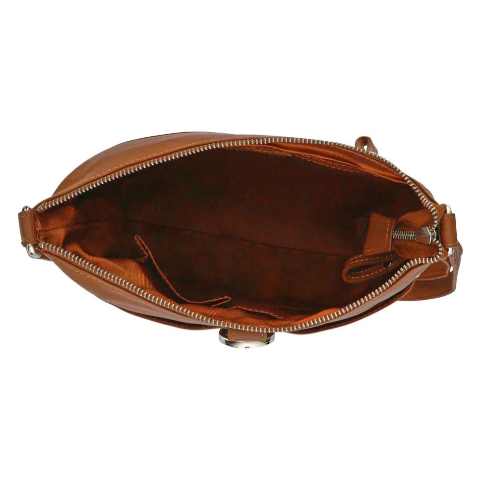 Leather Daily Zip-Close Crossbody Bag - Tan