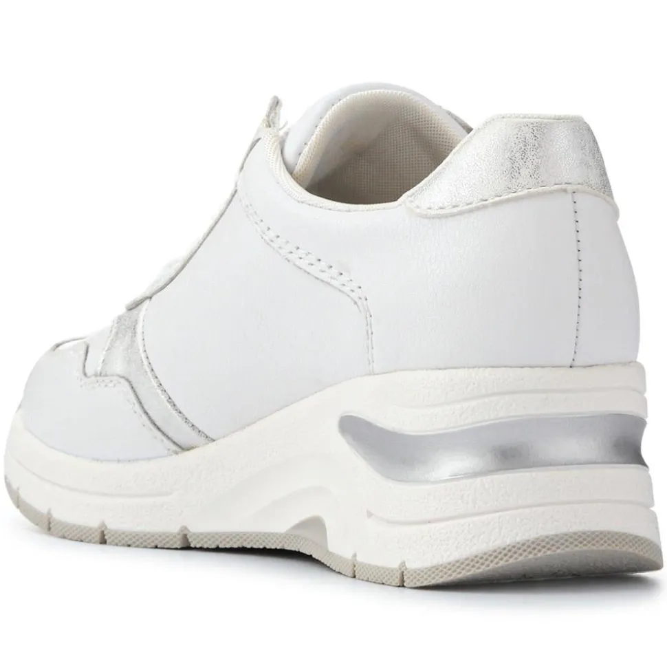 Leather Dual-Fastening Trainers - White