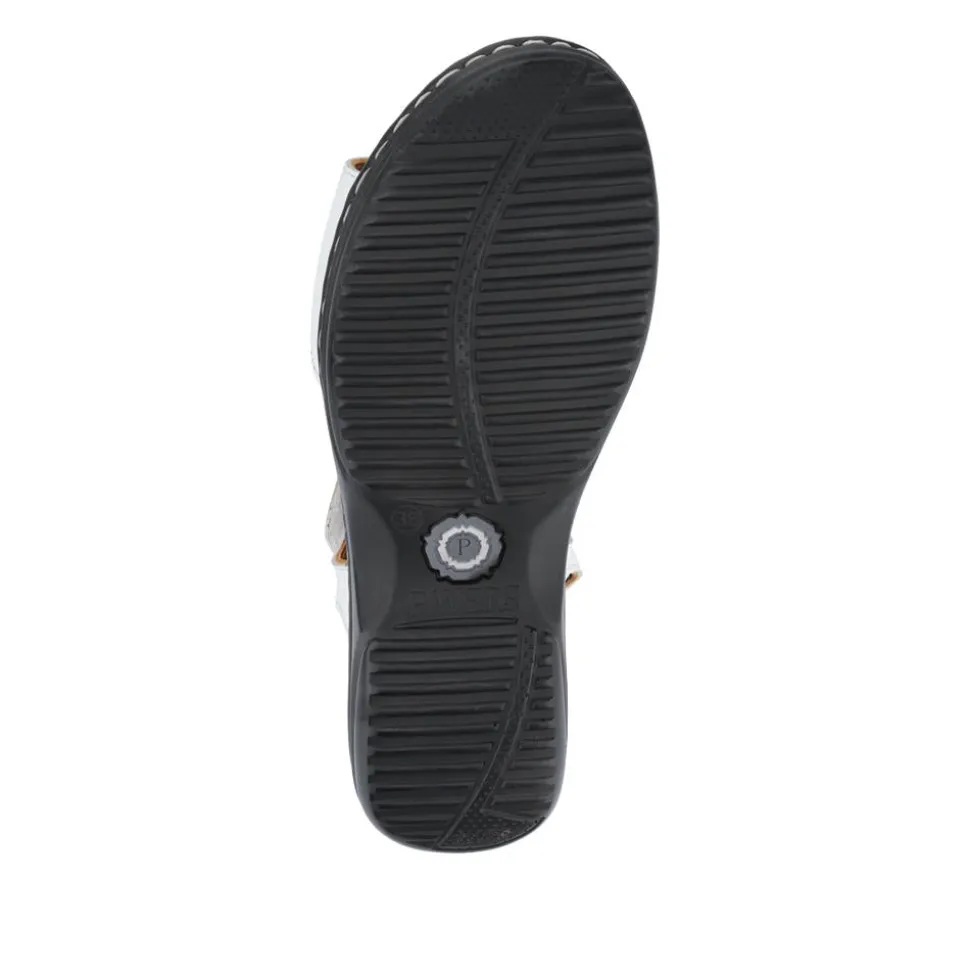 Leather Dual-Touch-Fastening Sandals - White