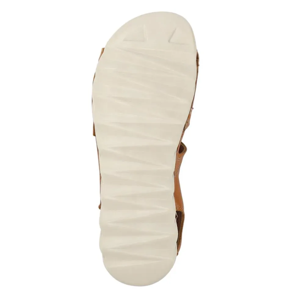 Leather Dual Touch-Fasten Sandals - Camel