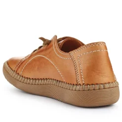 Leather Elasticated Shoes - Tan