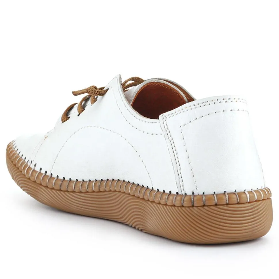 Leather Elasticated Shoes - White