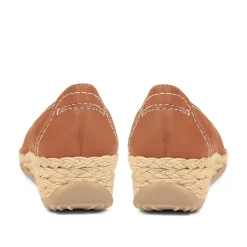 Leather Espadrilles - Camel