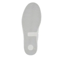 Leather Floral Patterned Trainers - White Metallic