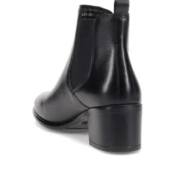 Leather Heeled Chelsea Boots - Black