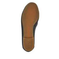 Leather Heeled Loafers - Navy