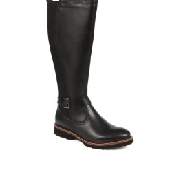 Leather Knee-High Boots - Black