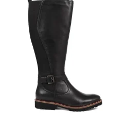 Leather Knee-High Boots - Black