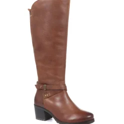Leather Knee High Boot - Tan