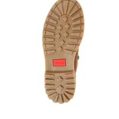 Leather Lace-Up Hiker Boots - Light Brown
