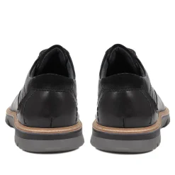 Leather Lace-Up Shoes - Black