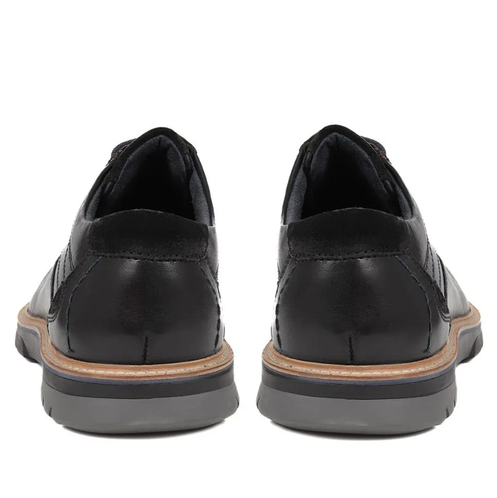 Leather Lace-Up Shoes - Black