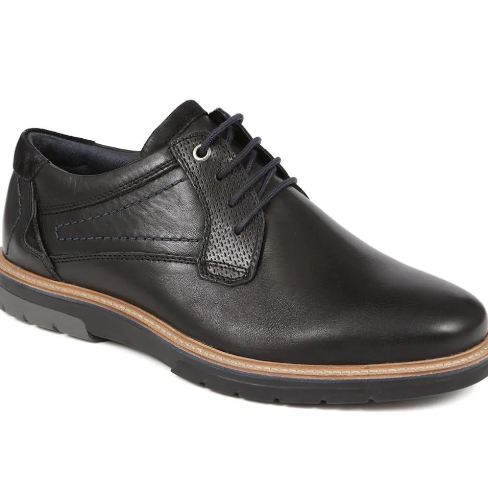 Leather Lace-Up Shoes - Black