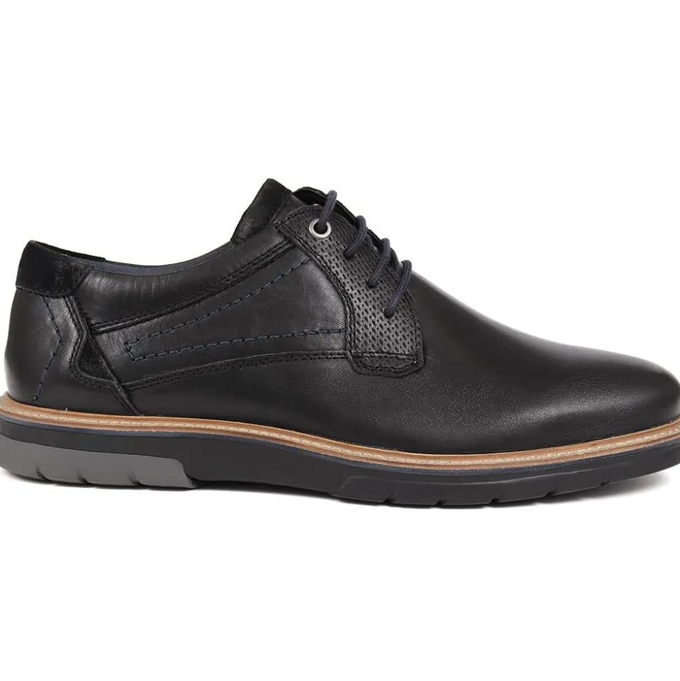 Leather Lace-Up Shoes - Black