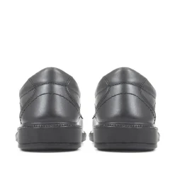 Leather Lace-Up Shoes - Black