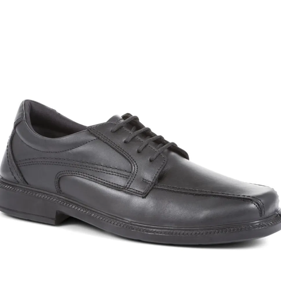 Leather Lace-Up Shoes - Black