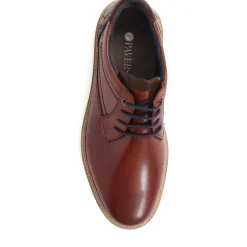 Leather Lace-Up Shoes - Cognac