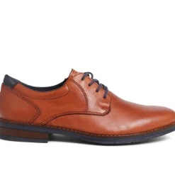 Leather Lace-Up Shoes - Tan