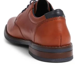 Leather Lace-Up Shoes - Tan