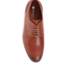 Leather Lace-up Shoes - Tan