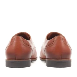 Leather Lace-up Shoes - Tan