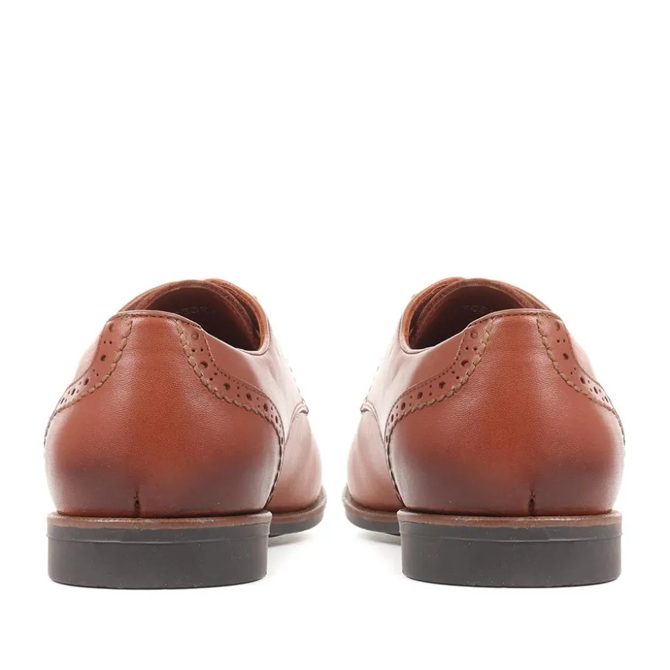 Leather Lace-up Shoes - Tan
