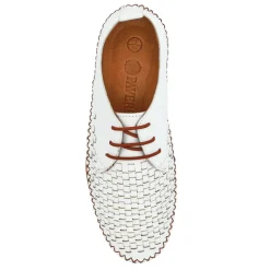 Leather Lace-Up Shoes - White