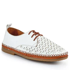 Leather Lace-Up Shoes - White