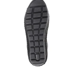 Leather Lace-Up Trainers - Black-Black