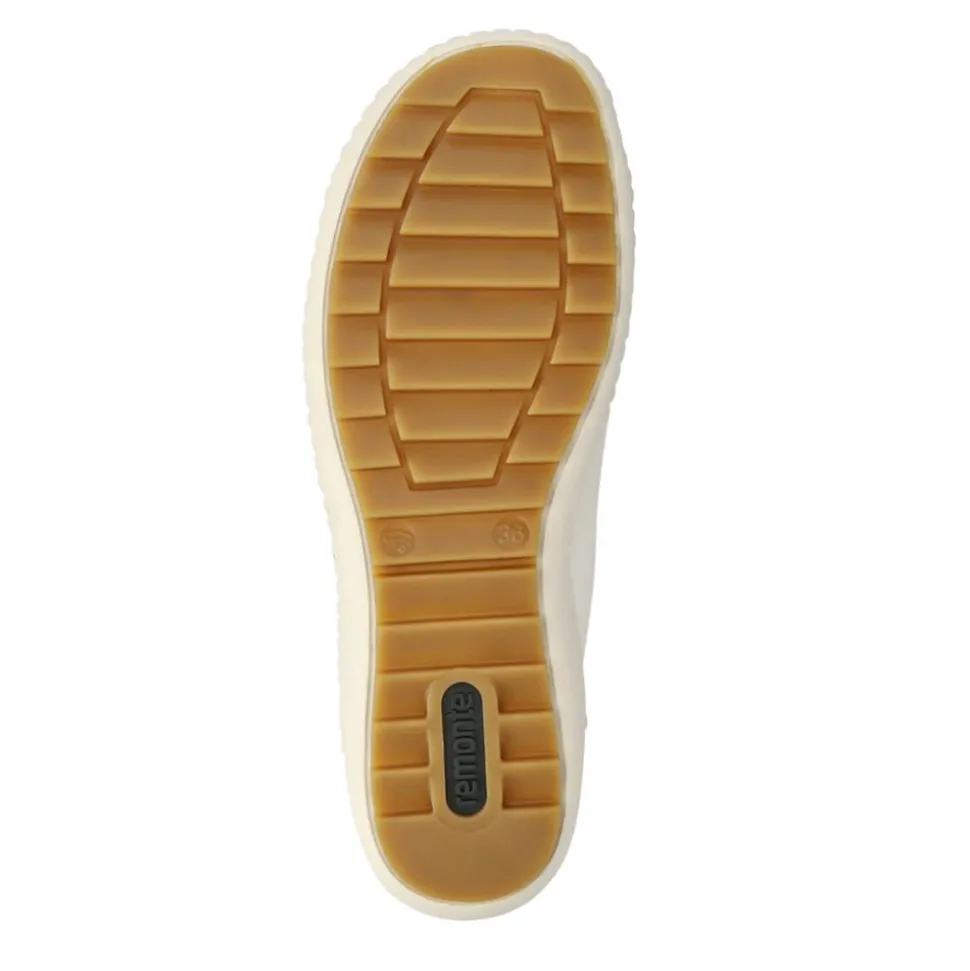Leather Lace-Up Trainers - Cream