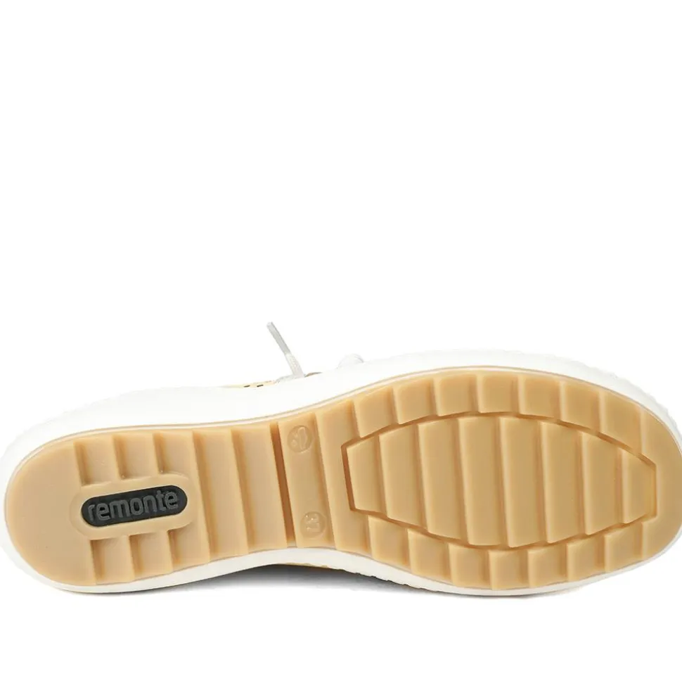 Leather Lace-Up Trainers - Lemon
