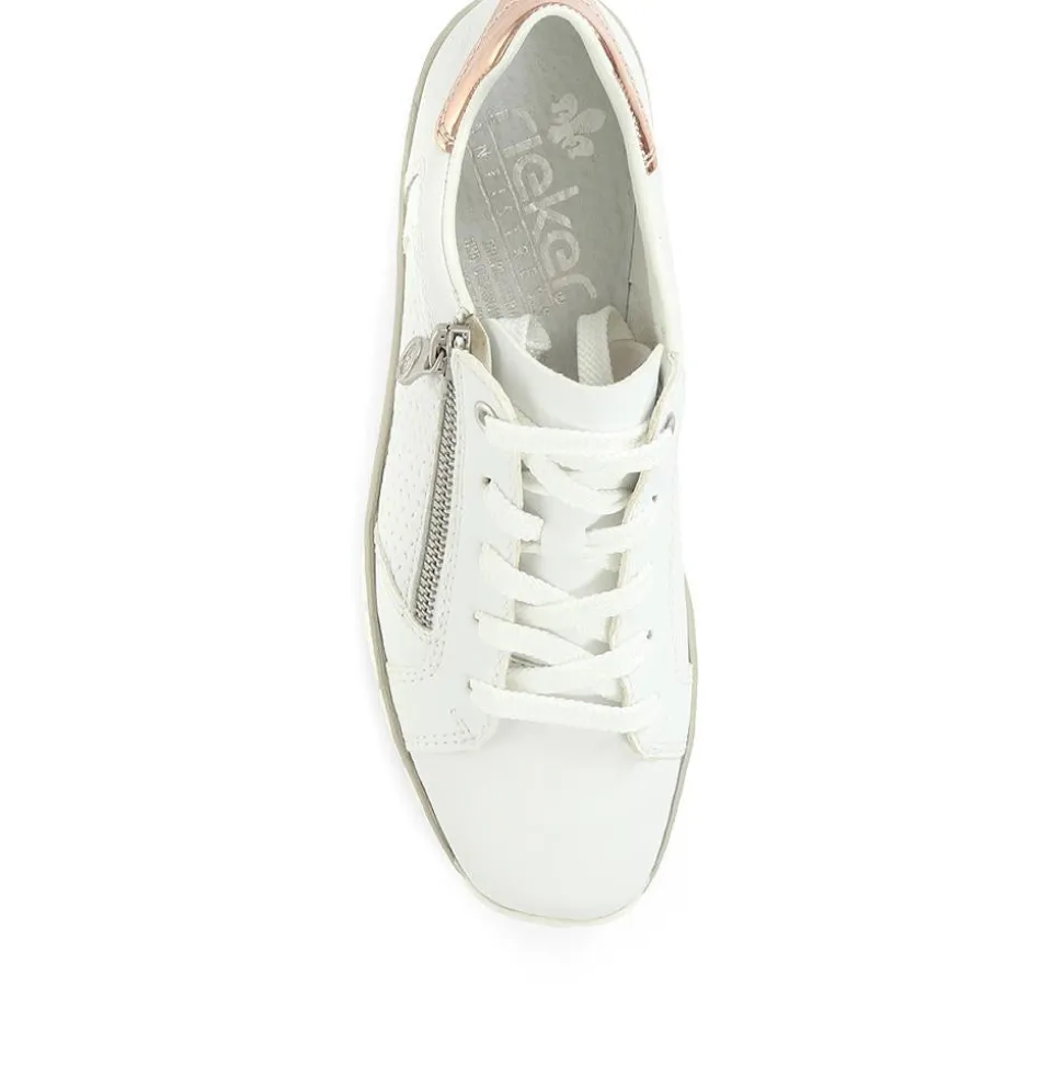 Leather Lace-Up Trainers - White