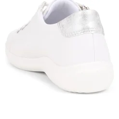 Leather Lace-Up Trainers - White