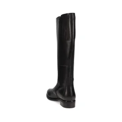 Leather Long Boots - Black