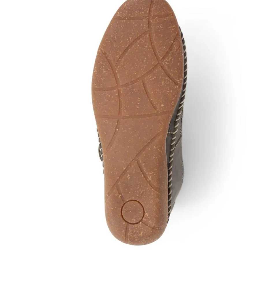 Leather Mary Janes - Khaki