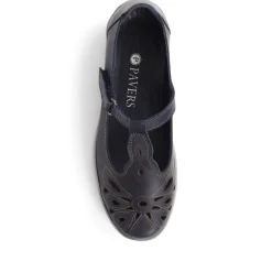 Leather Mary Janes - Navy