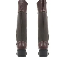 Leather Mid-calf Boots - Brown