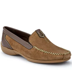 Leather Moccasins - Beige-Brown
