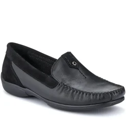 Leather Moccasins - Black