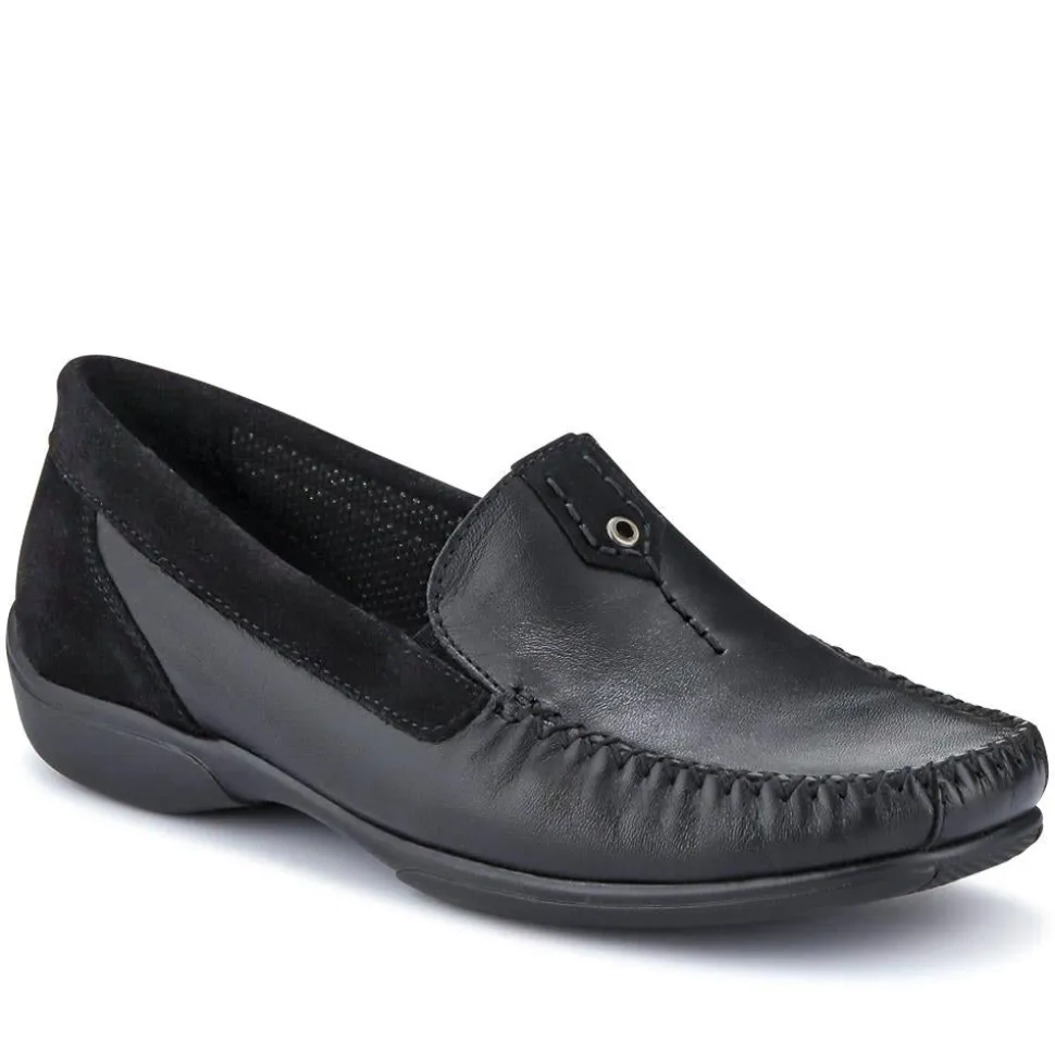 Leather Moccasins - Black