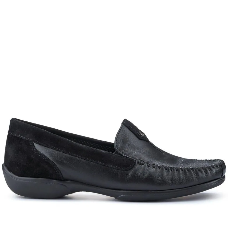 Leather Moccasins - Black