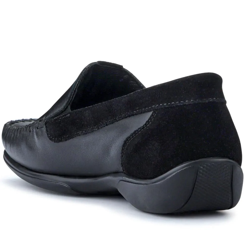 Leather Moccasins - Black